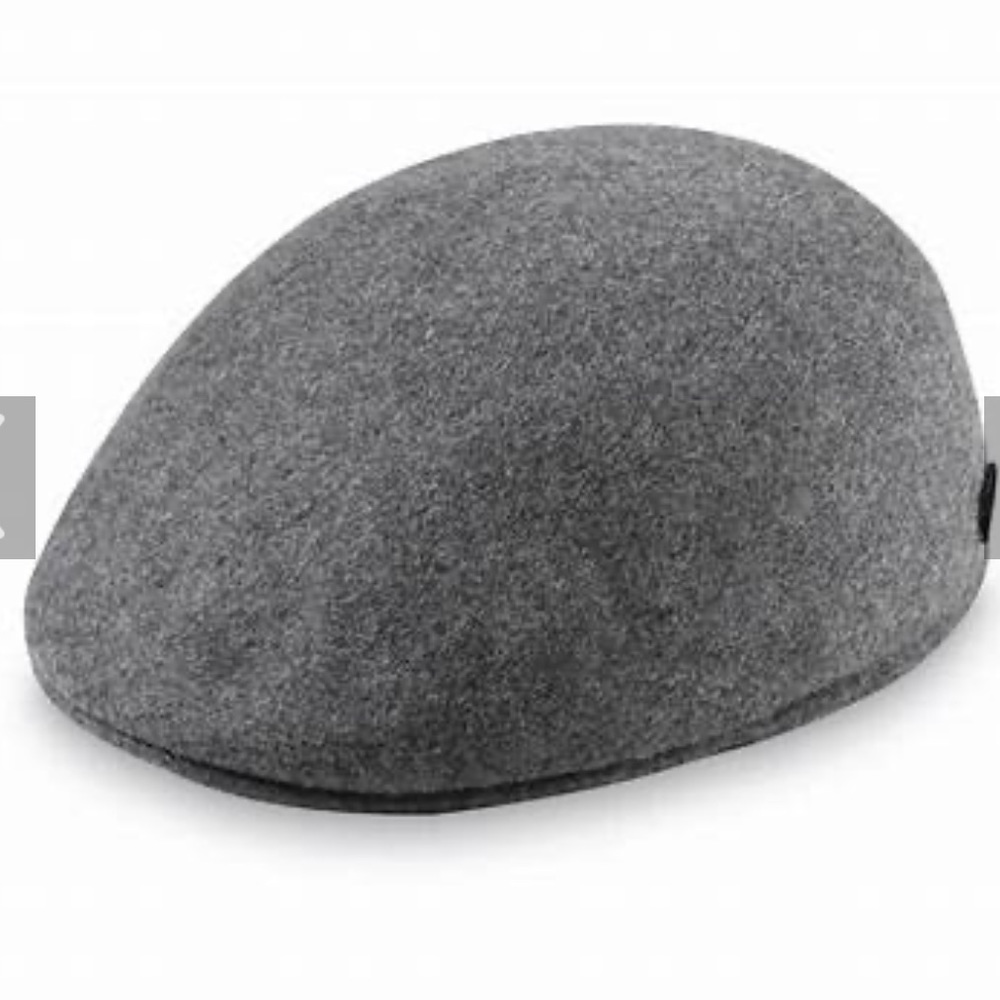100% wool flat cap hat in charcoal Size L/XL, New with tags